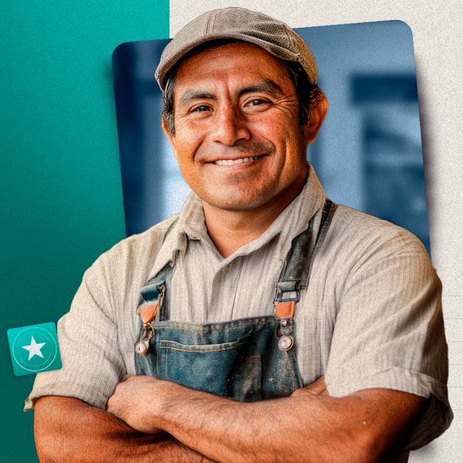 Hombre con los brazos cruzados